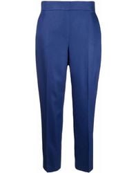 Ferragamo - Straight-leg Silk Trousers - Lyst