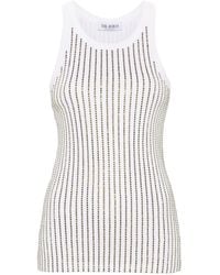 The Attico - Tanktop Verfraaid Met Kristallen - Lyst