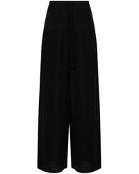 Thom Krom - Chambray Linen Wide Trousers - Lyst