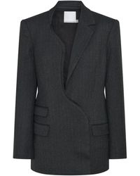 Christopher Esber - Torrent Asymmetrische Blazer Met Krijtstreep - Lyst