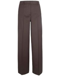 P.A.R.O.S.H. - Pressed-Crease Wide-Leg Trousers - Lyst