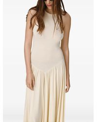 Pink - Maxikleid Mit Falten - Lyst