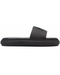 Moncler - Rubber Sole Logo Slippers - Lyst
