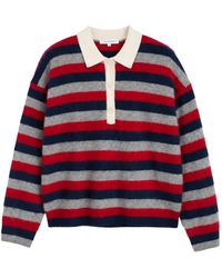 Chinti & Parker - Striped Polo-Collar Sweater - Lyst
