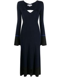 Victoria Beckham - Cut-out Knitted Midi Dress - Lyst