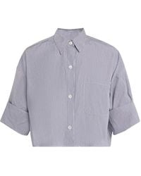 Twp - Striped Cropped Shirt - Lyst