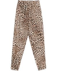 A PAPER KID - Leopard-Print Trousers - Lyst