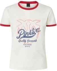 Pinko - T-Shirt With Logo Print - Lyst