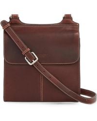 Osprey - The Narissa Topstitched Leather Crossbody Bag - Lyst