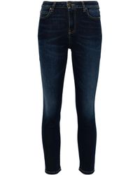 Pinko - Love-Birds-Appliqué Denim Jeans - Lyst