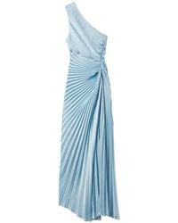 strapless open back dress Pleated Flounce Dress Fall Bloom / L