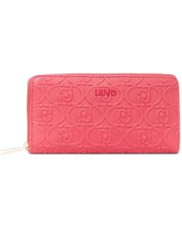 Liu Jo - Monogram-Embossed Zip-Around Wallet - Lyst
