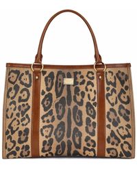 Dolce & Gabbana - Crespo Leopard-Print Tote Bag - Lyst