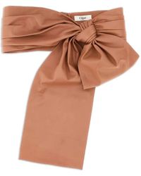 Chloé - Bow-Detail Leather Belt - Lyst