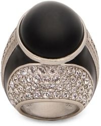 Roberto Cavalli - Crystal-Embellished Cocktail Ring - Lyst