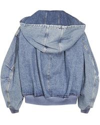 The Attico - Hooded Denim Jacket - Lyst