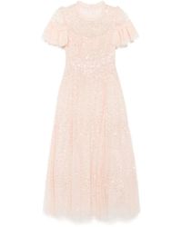 Needle & Thread - Avondjurk Met Stippen - Lyst