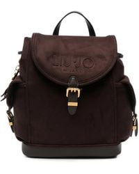 Liu Jo - Logo-Embossed Buckle-Fastening Backpack - Lyst