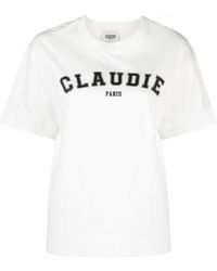 Claudie Pierlot - Camiseta con logo estampado - Lyst
