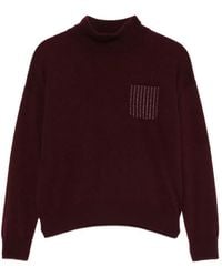 Peserico - Bead-Embellished High-Neck Sweater - Lyst