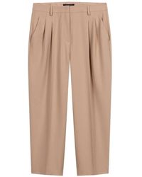 Luisa Cerano - Pleated Tapered Trousers - Lyst