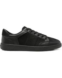 Ferragamo - Gancini Panelled Leather Sneakers - Lyst