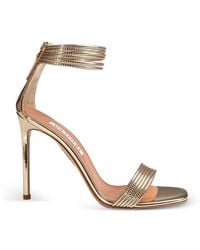 Aquazzura - Sway Metallic-Effect Multi-Strap Sandals - Lyst