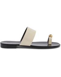Giuseppe Zanotti - Norbert Leather Toe-Loop Sandals - Lyst
