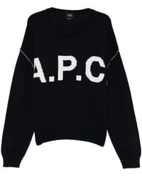 A.P.C. - Logo-Lettering Sweater - Lyst