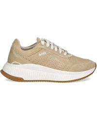 BOSS - Logo-Print Sneakers - Lyst