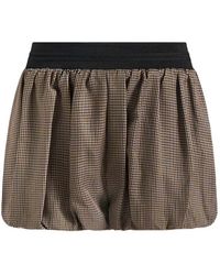 Manière De Voir - Zoe Houndstooth Pattern Balloon-Shorts - Lyst