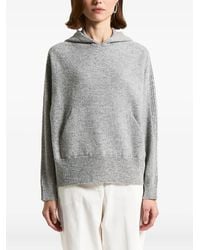 Peserico - Gerippter Strick mit Kapuze - Lyst