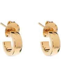 MM6 by Maison Margiela - Boucles D'Oreilles À Logo Gravé - Lyst