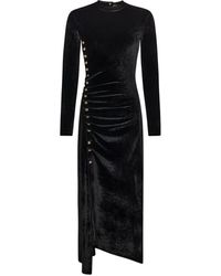 Rabanne - Draped Velvet Maxi Dress - Lyst
