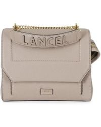 Lancel - Medium Ninon Logo-Plaque Pebbled Cross Body Bag - Lyst