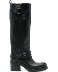 Elena Iachi - 60Mm Buckle-Detail Knee-High Boots - Lyst