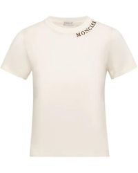 Moncler - Camiseta Con Logo Bordado - Lyst