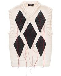 DSquared² - X Magliano Argyle Knit Vest - Lyst