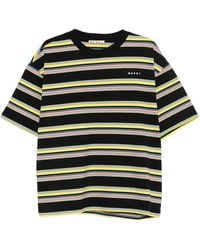 Marni - Katoenen T-Shirt Met Logoprint - Lyst