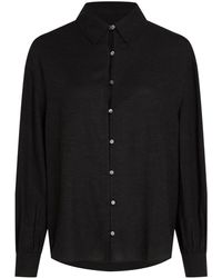Karl Lagerfeld - Button-up Linen-blend Shirt - Lyst