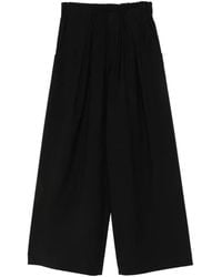 Laneus - Pleated Wide-Leg Trousers - Lyst
