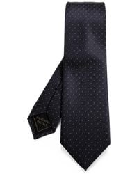 Brioni - Polka-Dot Herringbone Tie - Lyst
