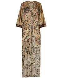 Pierre Louis Mascia - Tapestry-Print Silk Maxi Dress - Lyst