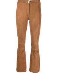 Suede Pants, Slacks and Chinos for Women | Lyst