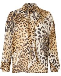 Roberto Cavalli - Jaguar-Print Blouse - Lyst