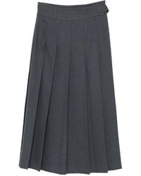Rohe - Buttoned midi pleated skirt - Lyst