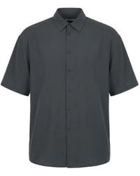 Valentino Garavani - Short-Sleeve Leather Shirt - Lyst