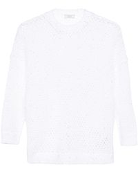 Peserico - Sequin-embellished Open-knit Jumper - Lyst
