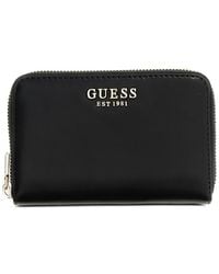 Guess - Logo-Plaque Zip-Around Wallet - Lyst