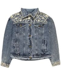 MAISON HOTEL - Loretta Embroidered Denim Jacket - Lyst